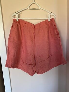 Oge Ajibe pink linen shorts - XXL